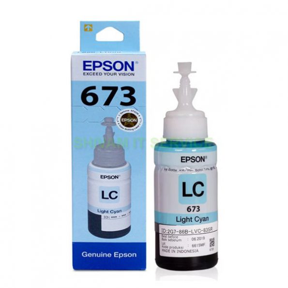 EPSON INK BOTTLE T 673 LITE CYAN 1
